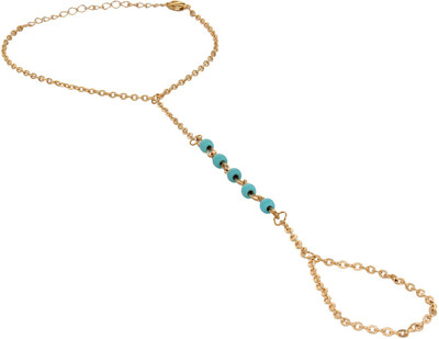 

Oomph Metal Hand Thong, Turquoise;gold
