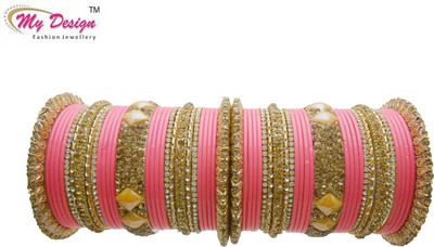 

My Design Lac Gold-plated Chudas(Pack of 58), Multicolor