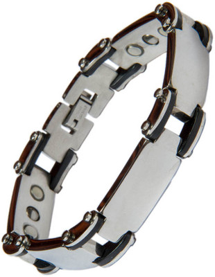 

Aarogyam Energy Jewellery Metal Bracelet, Silver;black