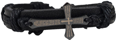 

Taj Pearl Leather Bracelet, Black