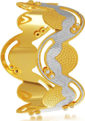 

Sukkhi Alloy Cubic Zirconia Gold-plated, Rhodium Bangle, Gold;white