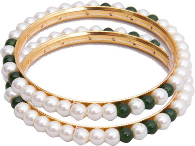 88% OFF on Classique Designer Jewellery Alloy Crystal Rhodium Bangle Set(Pack of 2)