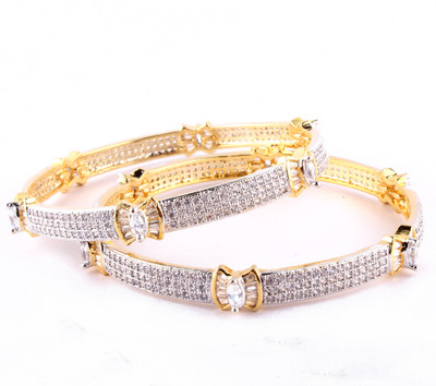 55% OFF on Affinity Alloy Cubic Zirconia Bangle Set(Pack of 2) 55% OFF on Affinity Alloy Cubic Zirconia Bangle Set(Pack of 2)