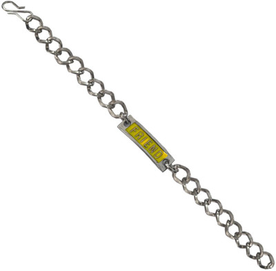 

Rich & Famous Alloy Rhodium Bracelet, Yellow;silver