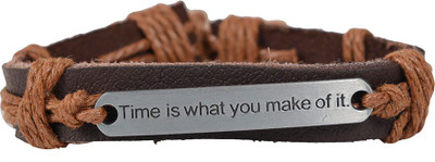 

Taj Pearl Leather Bracelet, Brown