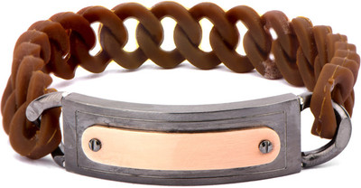 

Inox Jewelry Stainless Steel, Silicone Bracelet, Grey;copper;brown