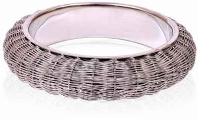 45% OFF on TRENDY BAUBLES Brass Rhodium Bangle