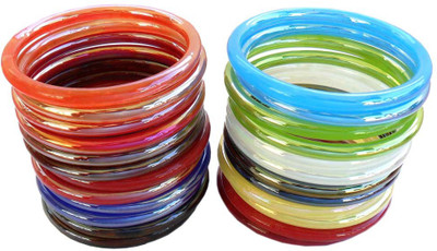 Beadworks Glass Bangle Set(Pack of 24)
