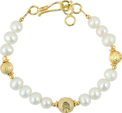 

Pearlz Ocean Alloy Pearl Gold-plated Bracelet, White