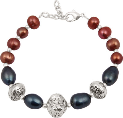 

Pearlz Ocean Alloy Bracelet, Brown;blue