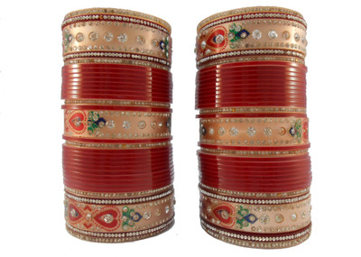 

My Design Acrylic Chudas(Pack of 64), Maroon