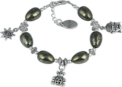 

Pearlz Ocean Alloy Charm Bracelet, Gold