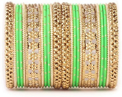 Leshya Alloy Gold-plated Bangle Set(Pack of 2)