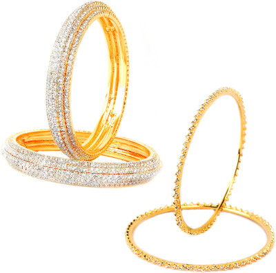 80% OFF on VK Jewels Alloy Cubic Zirconia Bangle Set(Pack of 4) 80% OFF on VK Jewels Alloy Cubic Zirconia Bangle Set(Pack of 4)