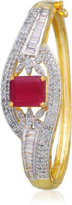 

Alysa Alloy Ruby Gold-plated, Rhodium Bracelet, Gold;silver;red