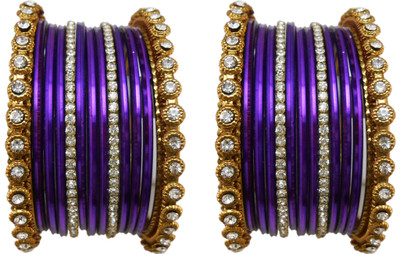 

My Design Alloy Gold-plated Bangle Set(Pack of 26), Purple