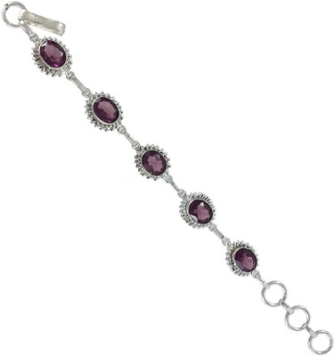 

V L Impex Alloy Silver Bracelet, Blue