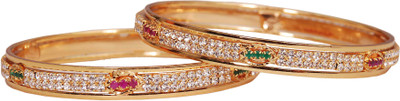 

Jewbang Alloy Gold-plated Bangle Set(Pack of 2), Multicolor