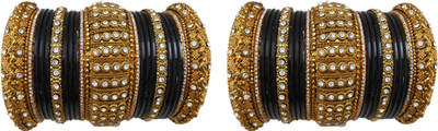 

My Design Alloy Gold-plated Bangle Set(Pack of 42), Black