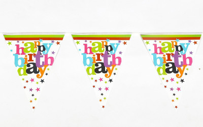 

Funcart Star Birthday Banner(10 ft, Pack of 12)
