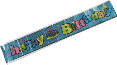 

Funcart Happy Birthday Holographic Banner(1 ft, Pack of 3)