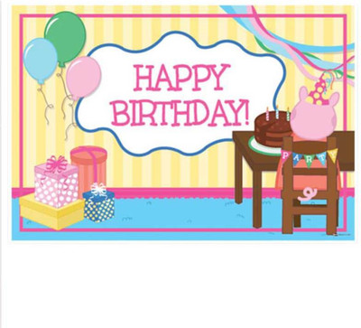 

PARTY PROPZ Peppa Pig Birthday Wallpaper Banner(10 ft, Pack of 1)