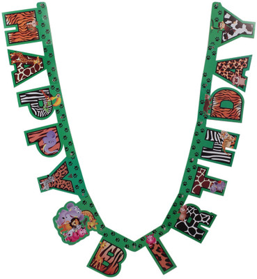 

Themez Only Happy Birthday - Jungle Banner(1 ft, Pack of 1)