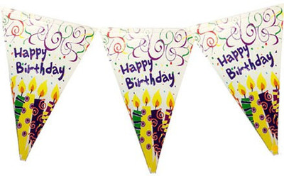 

Planet Jashn Planet Jashn Happy Birthday Candles Buntings Pennant Flag(8 ft, Pack of 1)
