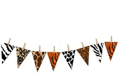 

PARTY PROPZ Jungle Pennant Banner(8 ft, Pack of 1)