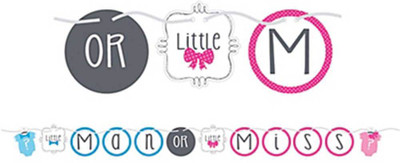 

PARTY PROPZ Little Man Little Miss Banner(8 ft, Pack of 1)