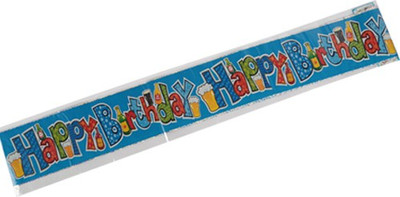 

Funcart Happy Birthday Holographic Banner(1 ft, Pack of 3)