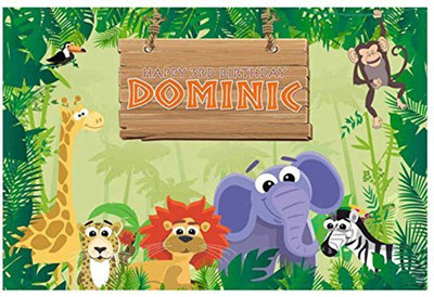 

PARTY PROPZ Jungle Dominic Wallpaper Banner(6 ft, Pack of 1)