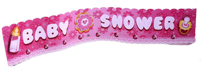 

Funcart Funcart Baby Shower Glitter Banner Banner(4 ft, Pack of 1)