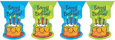 

Creative Converting Cake Celebration Flag Banners Banner(11.5 ft, Pack of 1)