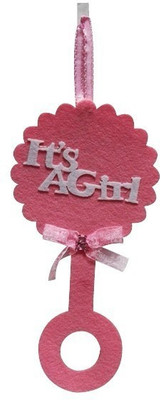 

Funcart Its A Girl Rattle Hanging Decoration Banner(0.7 ft, Pack of 1)