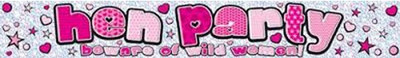 

Funcart Hen Party Beware of Wild Women Holographic Banner(12 ft, Pack of 1)