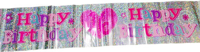 

Funcart 16th Birthday Holographic Banner(1 ft, Pack of 3)