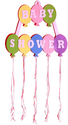 

Funcart Funcart Baby Shower ballons cutting felt banner with ribbons Banner(4 ft, Pack of 1)