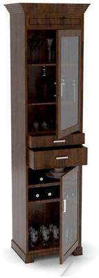 

Tezerac Solid Wood Bar Cabinet(Finish Color - Natural)