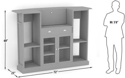 

Tezerac Solid Wood Bar Cabinet(Finish Color - Natural)
