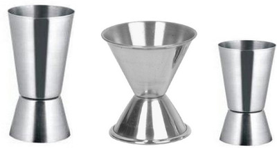 Dynore Set of 3 Peg measures 3 - Piece Bar Set(Stainless Steel)