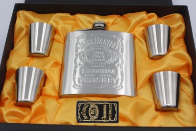 Star Magic Jd With Lighter 6 - Piece Bar Set(Stainless Steel)