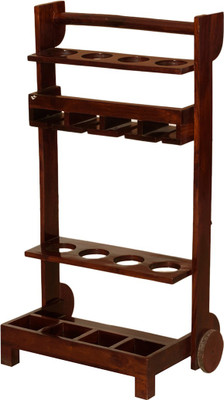 

Induscraft Solid Wood Bar Trolley(Finish Color - Brown)