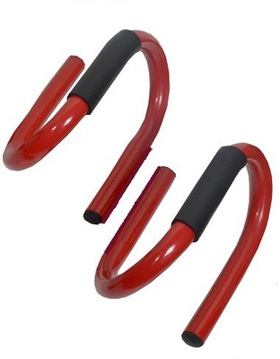 IBS S shape Red Chin home biceps exerciser Push-up Bar(Red)