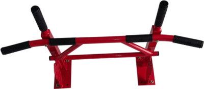

Mh Jim Equipments Push Up Pull-up Bar(Red, Black), Red & block