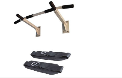 Magic Home Gym Chin Up with AB Straps Pull up Bar Silver, Black Magic Home Gym Bars