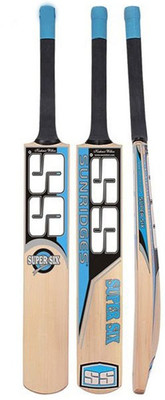 

SS SUPER SIXES Kashmir Willow Cricket Bat(1100-1200 g