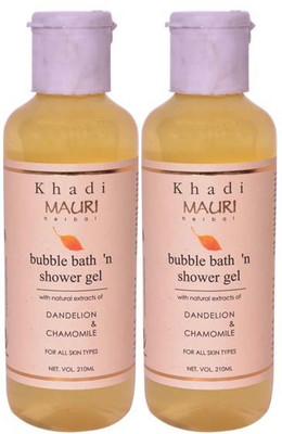 

Khadi Mauri Shower Gel - Pack of 2 - Premium Herbal Ayurvedic(420 ml)