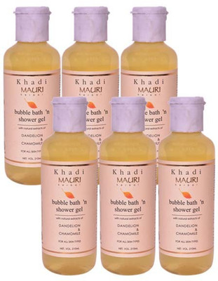 

Khadi Mauri Shower Gel - Pack of 6 - Premium Herbal Ayurvedic(1260 ml)
