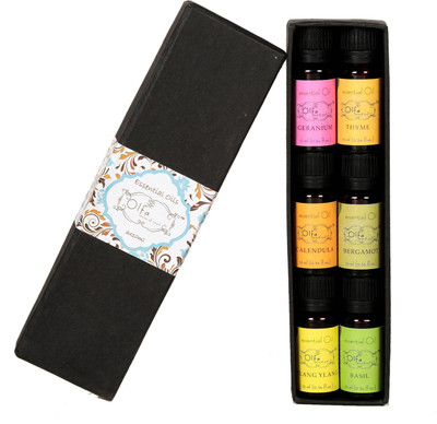 

Olfa 6 x 10 ML Bottle Premium GIFT SET Geranium,Thyme,Calendula,Bergamot,Ylang Ylang,Basil(60 ml)